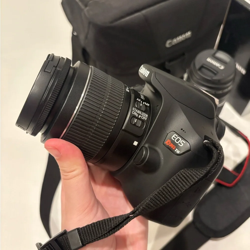 Canon T6 Camera Kit in Black with EF 75-300mm Lens and Accessories